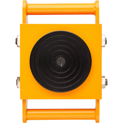 4PCS Machinery Skate Dolly, 17637 LBS/8T Industrial Machinery Mover, Heavy Duty Carbon Steel Machinery Moving Skate with 4 PU Wheels and 360° Rotation Non-Slip Cap for Warehouse, Workshop, Facto
