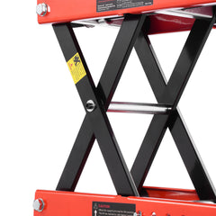 Motorcycle Scissor Lift Jack 1200lbs Wide Deck ATV Bike Lift Hoist Stand Crank