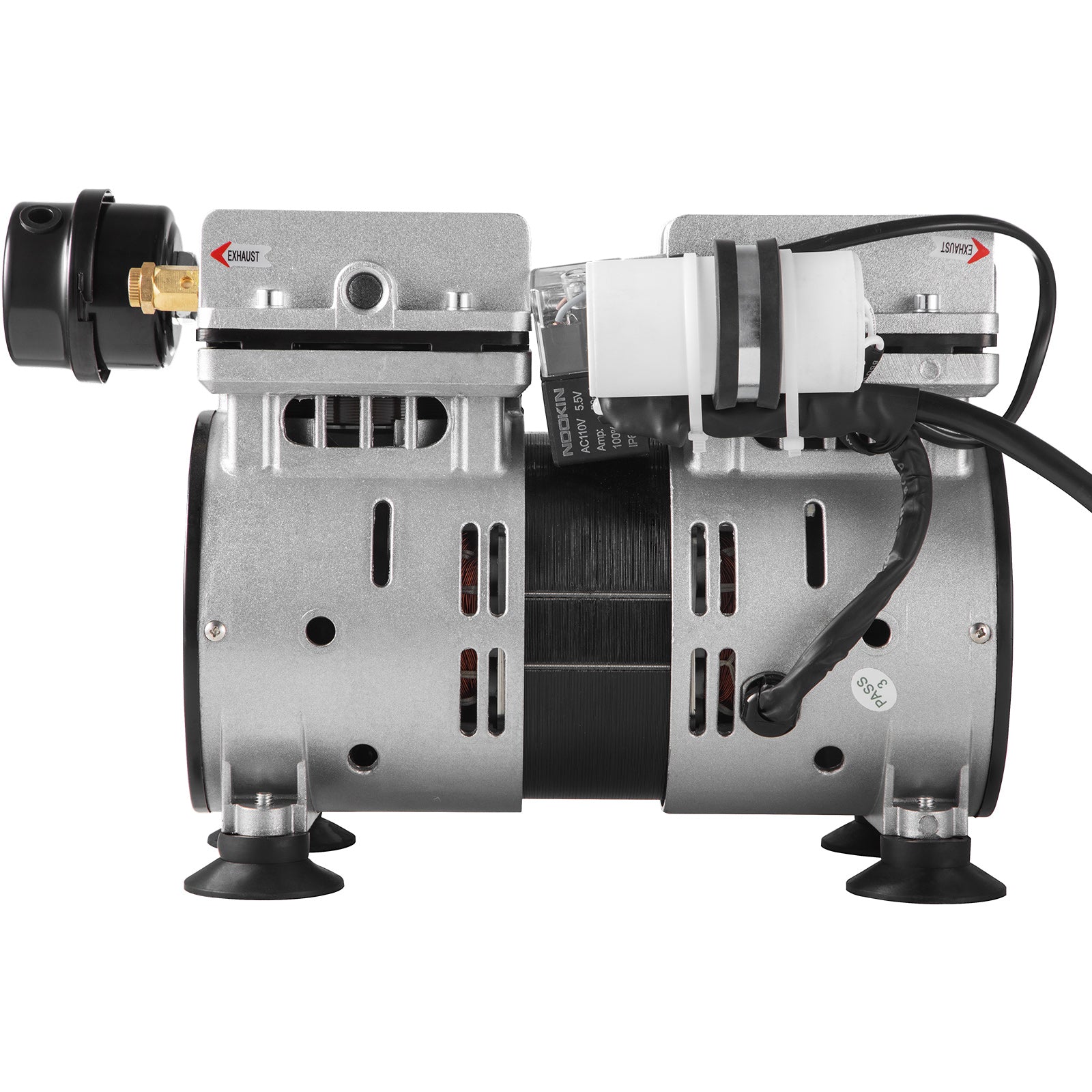 Aerator, 550W Power 5.2CFM for Up to 3 Acre 50' Includes 3/4 HP Compressor & Timer & Valves, Air Compressor for Deep Water Oxygen Circulation, for Pond, Lake, No Diffuser, Black