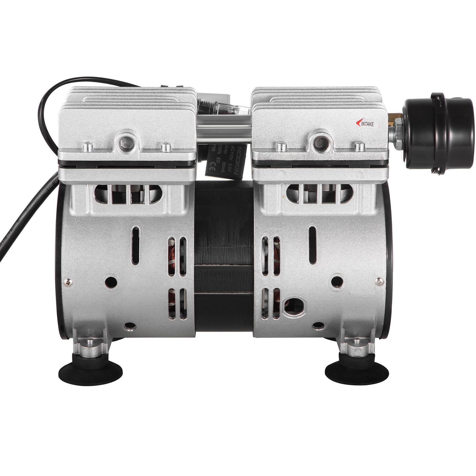 Aerator, 550W Power 5.2CFM for Up to 3 Acre 50' Includes 3/4 HP Compressor & Timer & Valves, Air Compressor for Deep Water Oxygen Circulation, for Pond, Lake, No Diffuser, Black