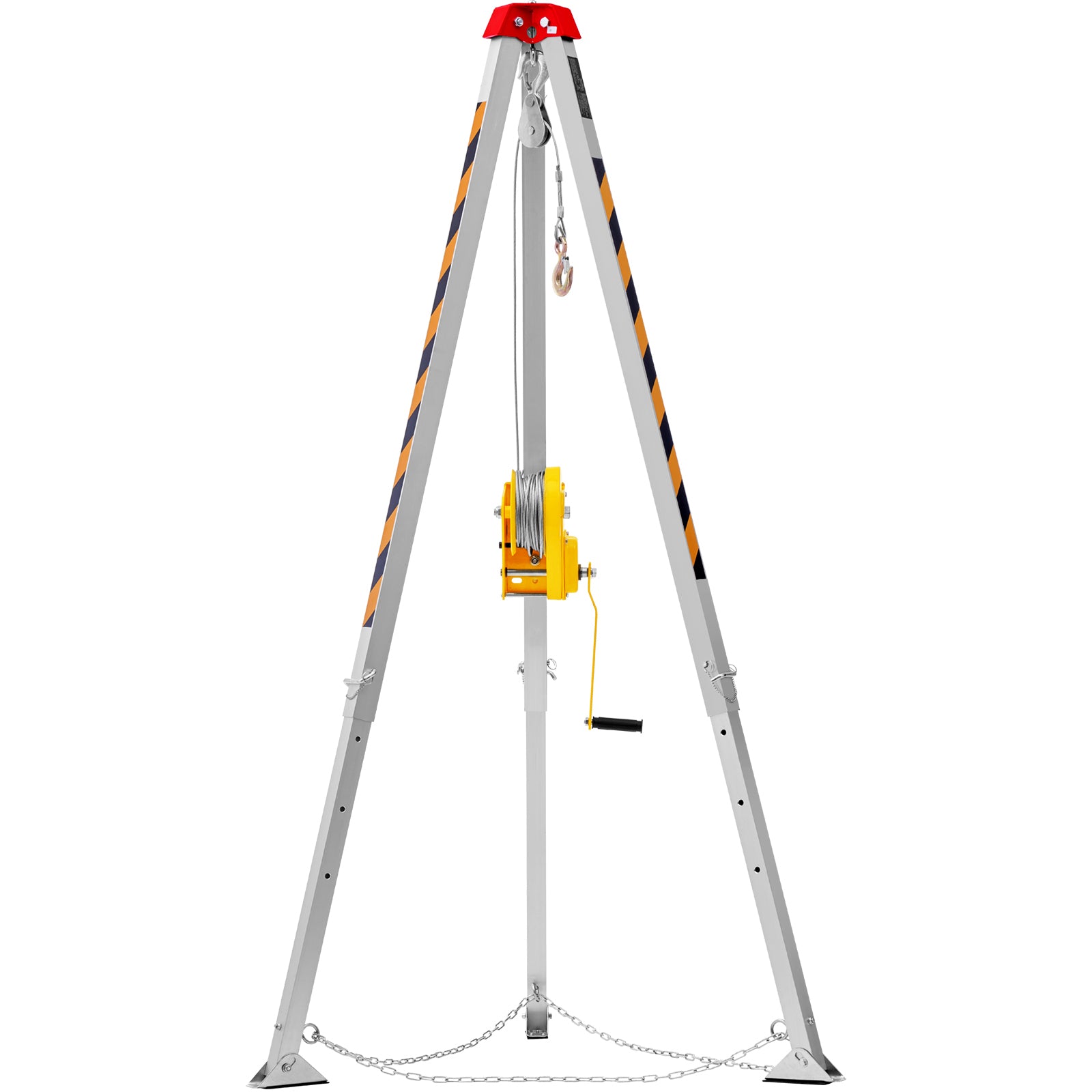 2600 lbs Winch Confined Space Tripod Kit, Confined Space Tripod 8' Legs and 98' Cable, Confined Space Rescue Tripod 33' Fall Protection with Blower, Gas detector, Harness.