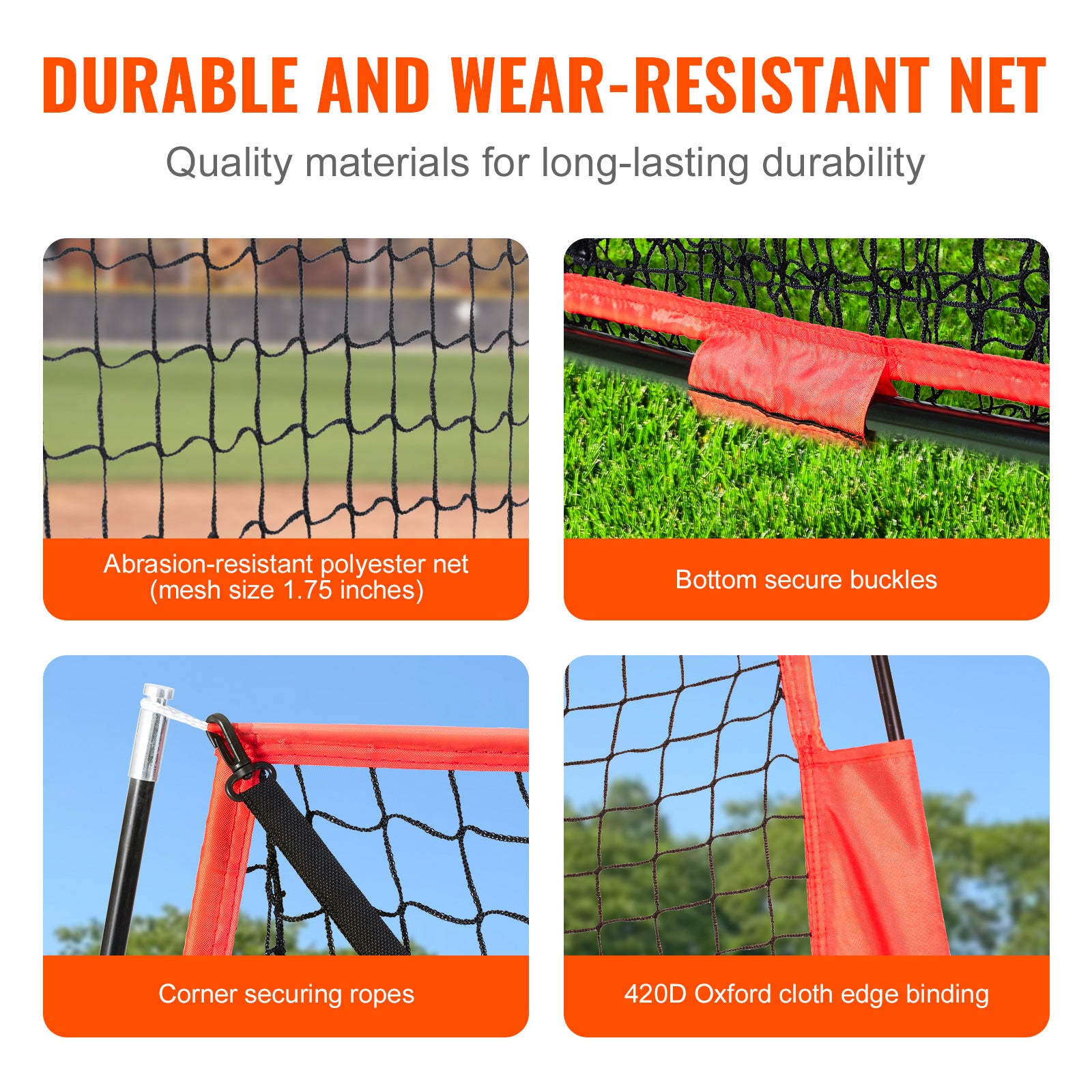 7x7 ft Baseball Softball Practice Net, Portable Baseball Training Net for Hitting Batting Catching Pitching, Backstop Baseball Equipment with Bow Frame, Carry Bag, Strike Zone, Ball, Batting Tee