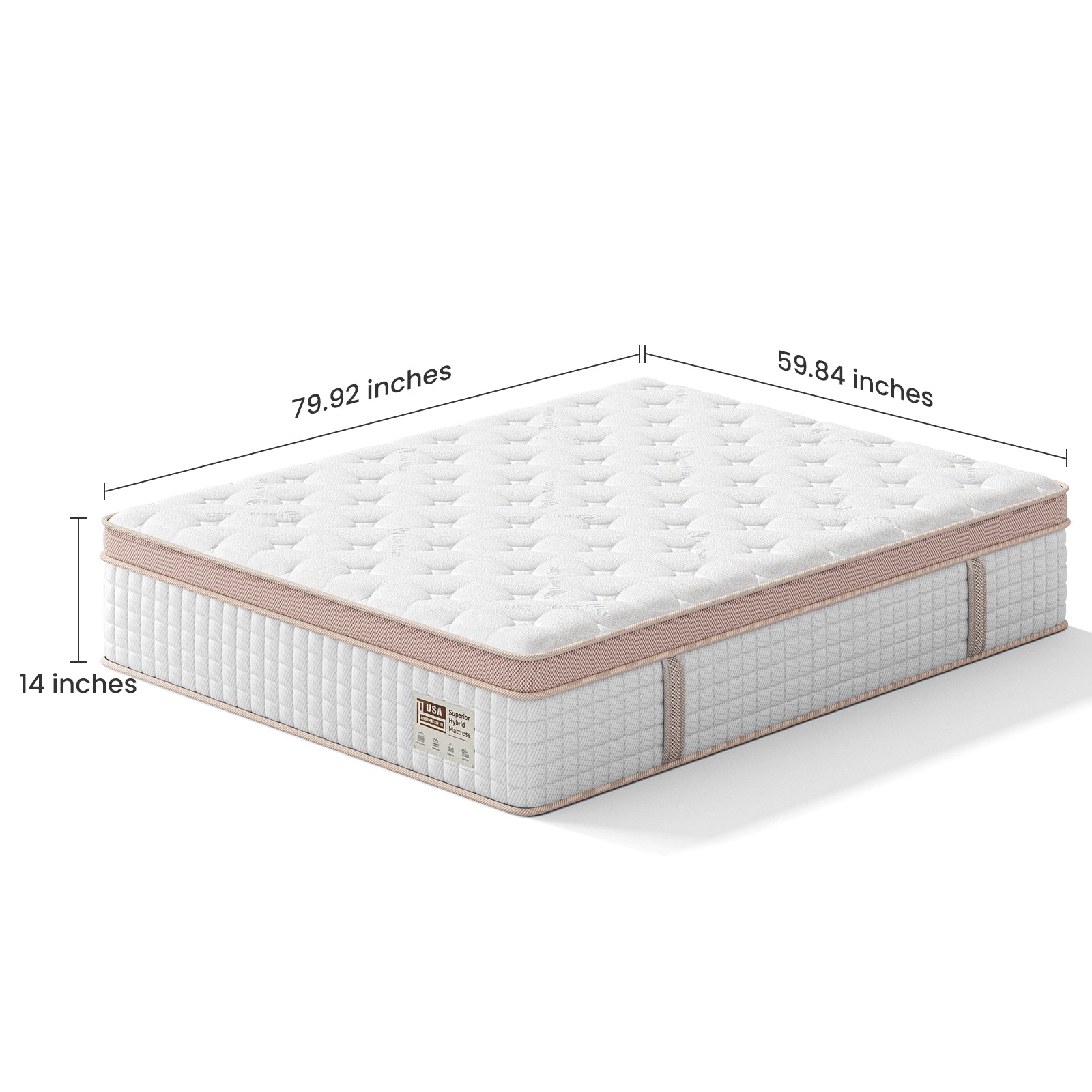 14 Inch Firm Hybrid Mattress – Queen Size – Gel Memory Foam & Pocket Springs – Pressure Relief, Motion Isolation, Ergonomic Modern Bed