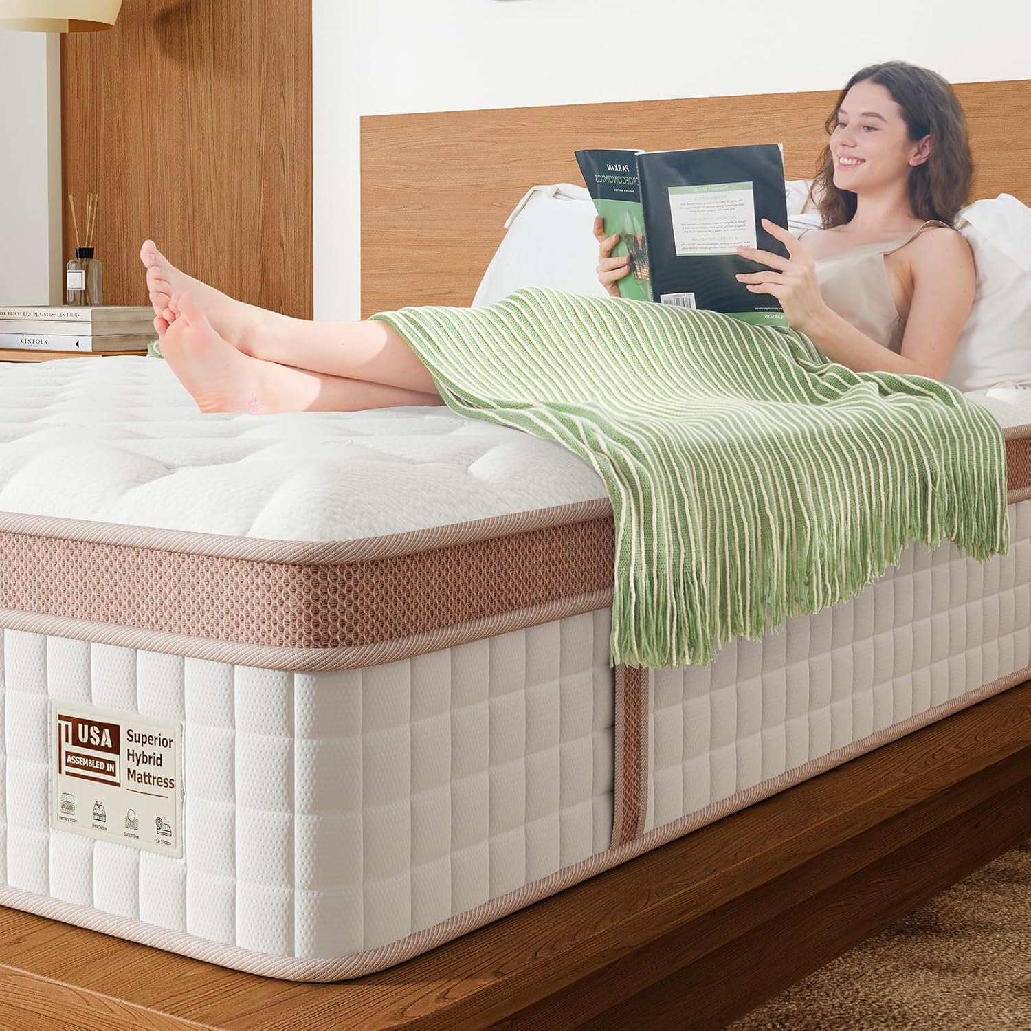 14 Inch Firm Hybrid Mattress – Queen Size – Gel Memory Foam & Pocket Springs – Pressure Relief, Motion Isolation, Ergonomic Modern Bed
