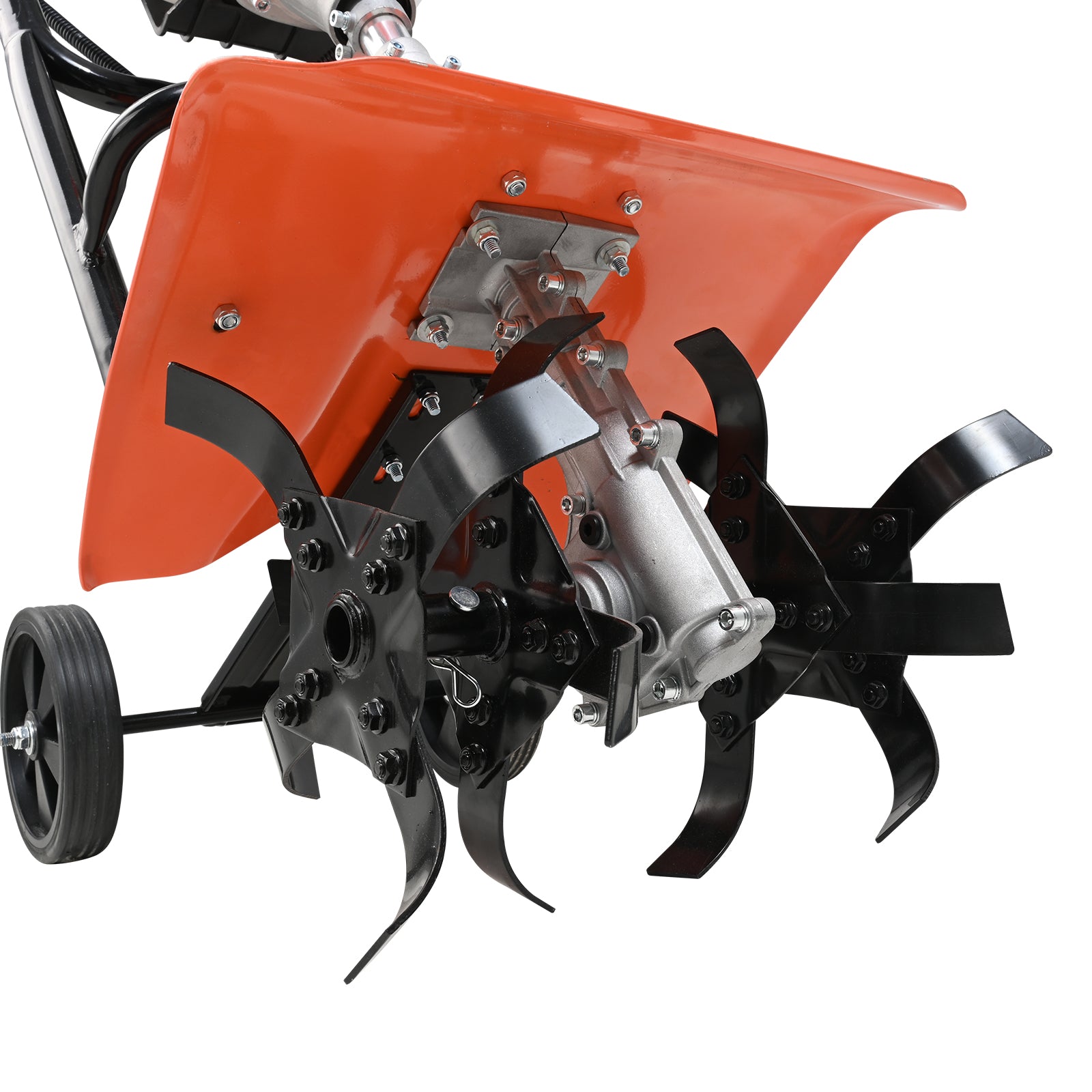 Tiller Cultivator, 31CC 4-Stroke Garden Cultivator, Tiller with 4 Steel Adjustable Front Tines for Lawn, Garden and Field Cultivation