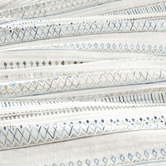 3 Piece Printed Microfiber Seersucker Quilt Set Taupe/Blue Full/Queen