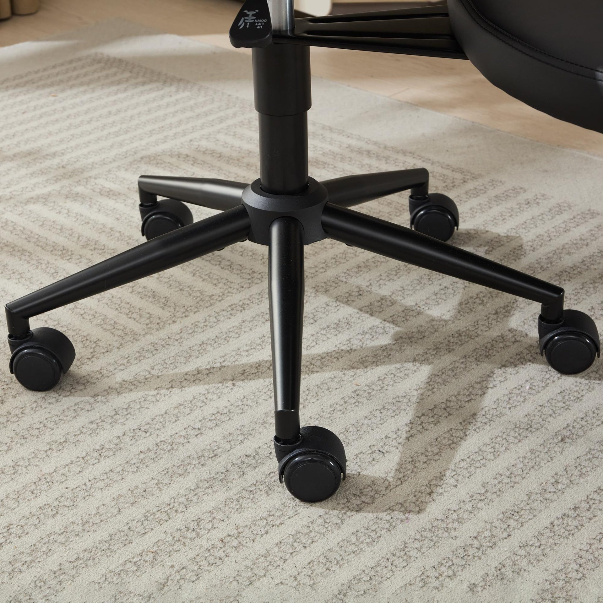 Meditation Chair Plus, Cross Legged Chair with Wheels, ADHD Chair, Criss Cross Desk Chair with Lumbar Support and Adjustable Stool, Flexible Design for Fidgety Sitters, Black PU