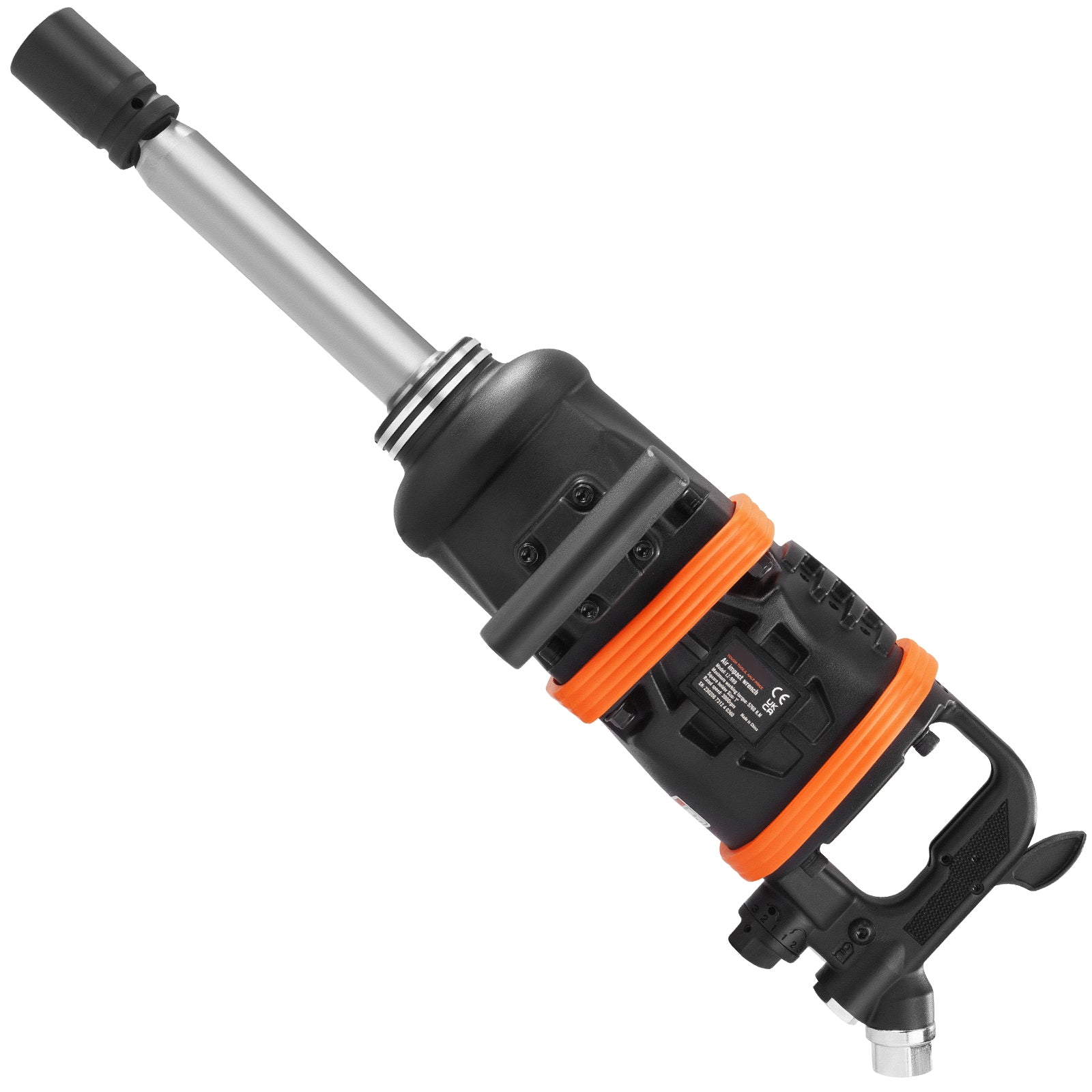 1 Inch Air Impact Wrench, Up to 5175 ft-lbs Beast Reverse Torque Output Pneumatic Impact Gun w/ 8 Inch Extended Anvil for Repairs and Maintenance of Heavy Duty Machinery / Semi-Truck / Bus