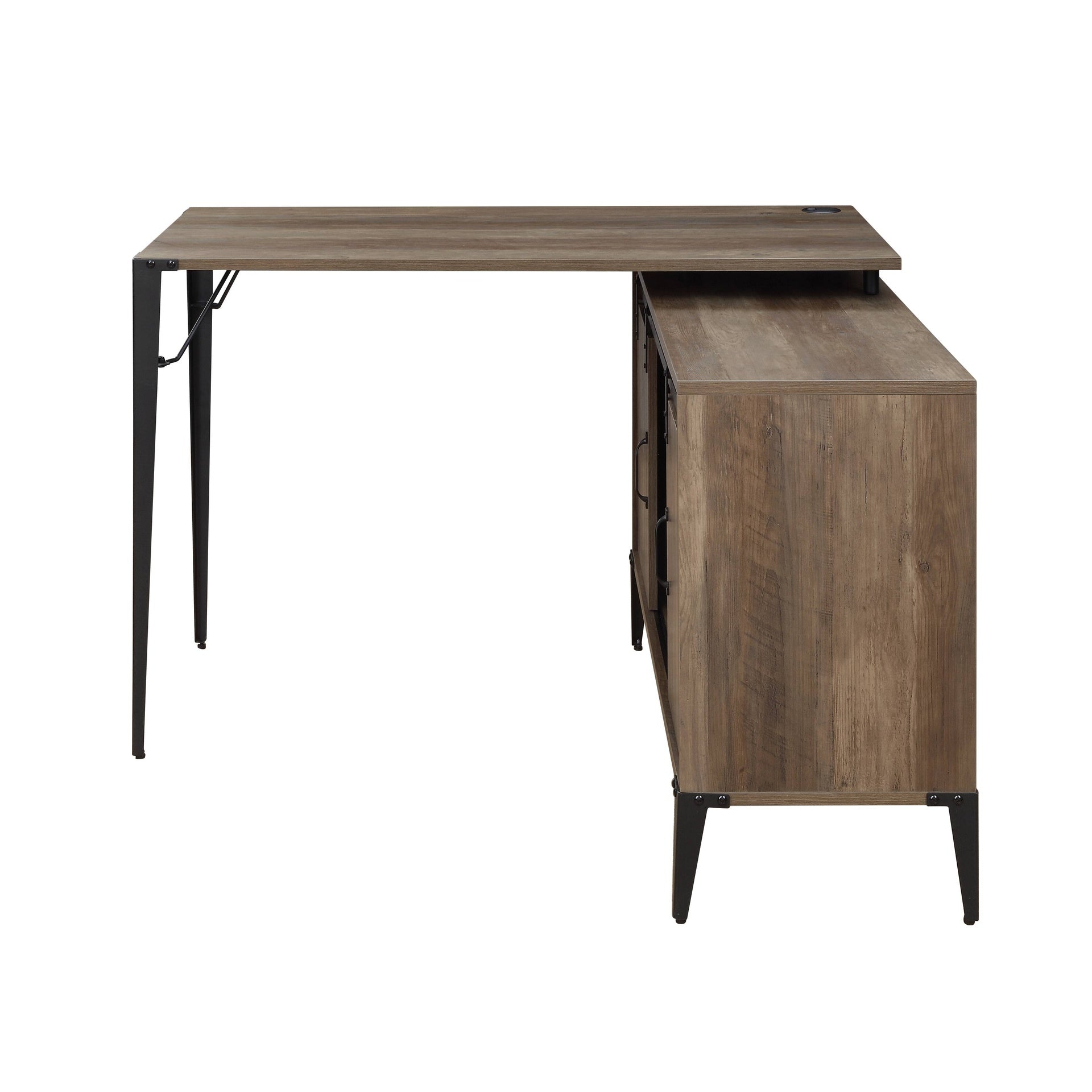 Zakwani 48" Gray Oak & Black Finish Writing Desk