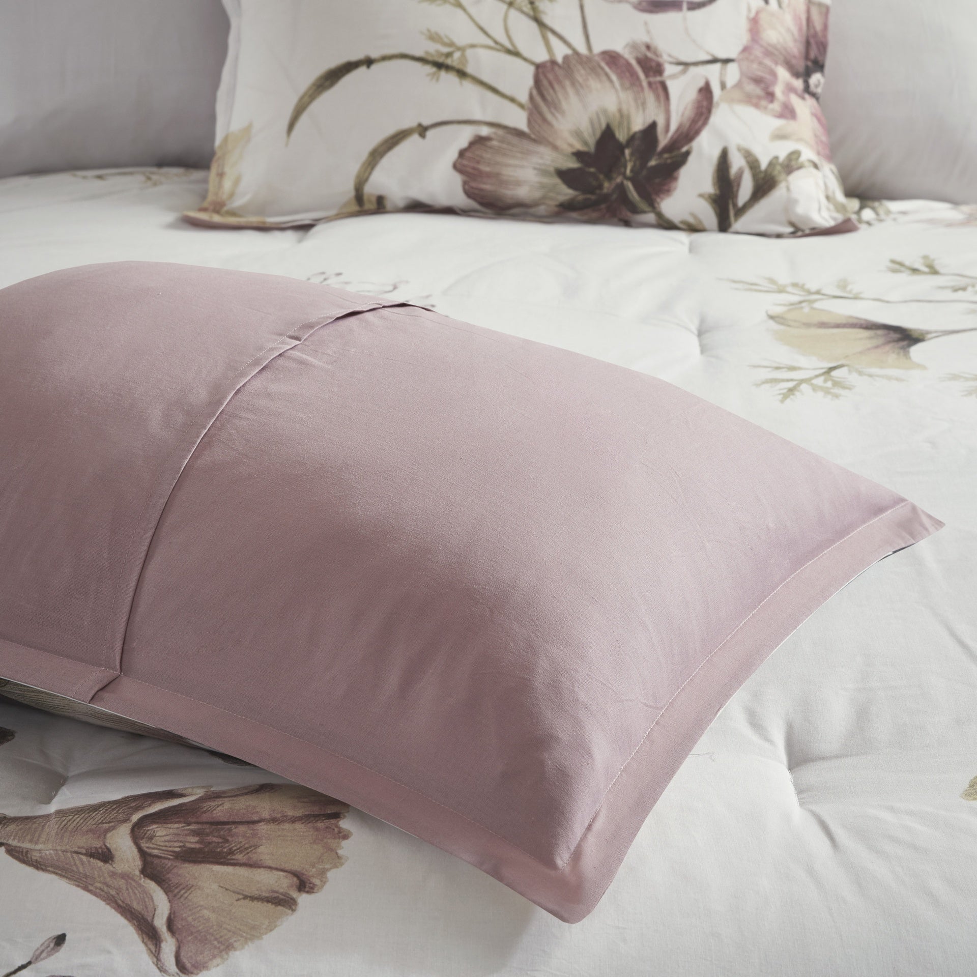 8 Piece Cotton Printed Comforter Set Blush King