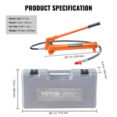 10 Ton Hydraulic Jack Air Pump Lift Ram Body Frame Porta Power Repair Kits