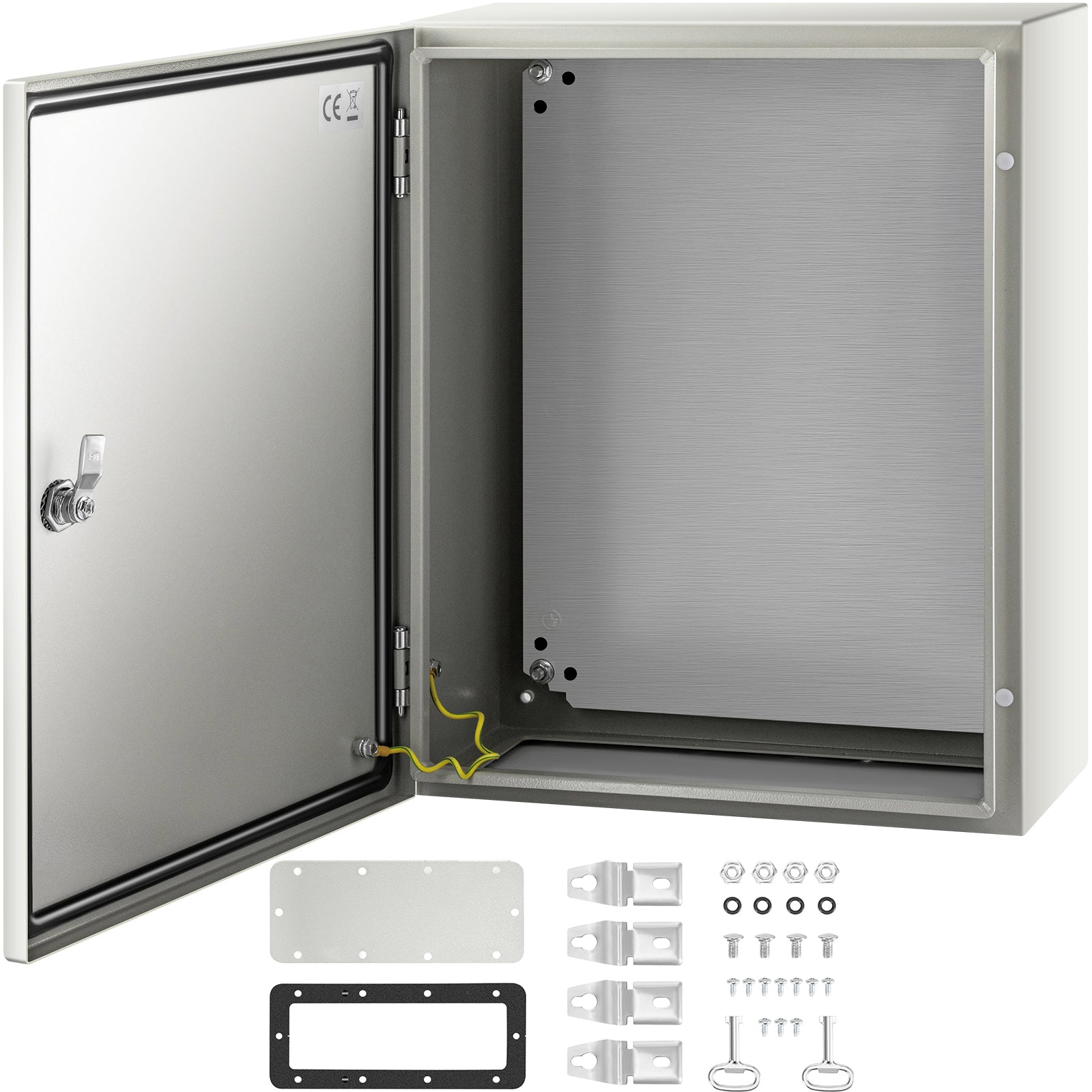 NEMA Steel Enclosure, 20 x 16 x 8'' NEMA 4X Steel Electrical Box, IP66 Waterproof & Dustproof, Outdoor/Indoor Electrical Junction Box, with Mounting Plate