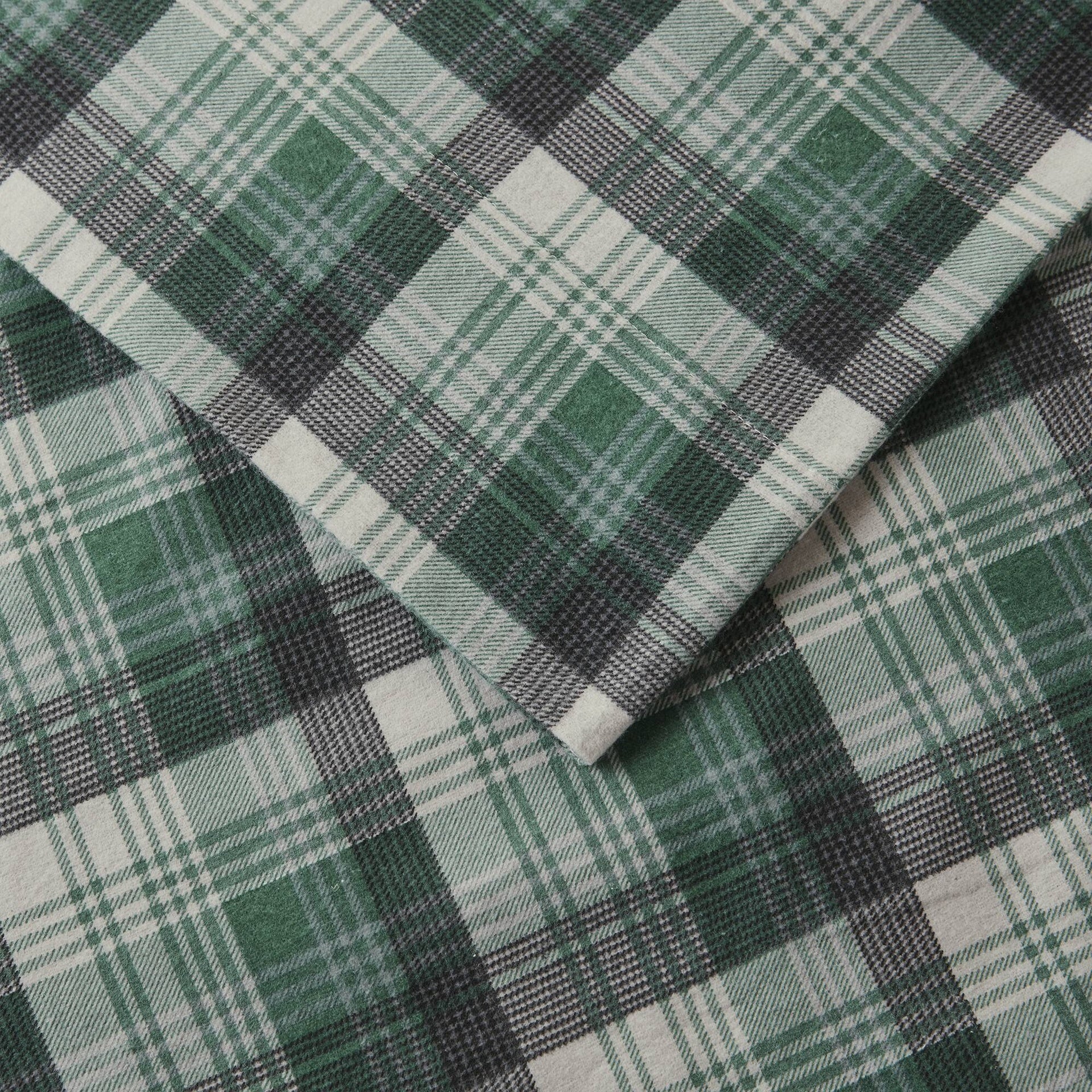 4 PCS Twin Sheet Set Green Plaid