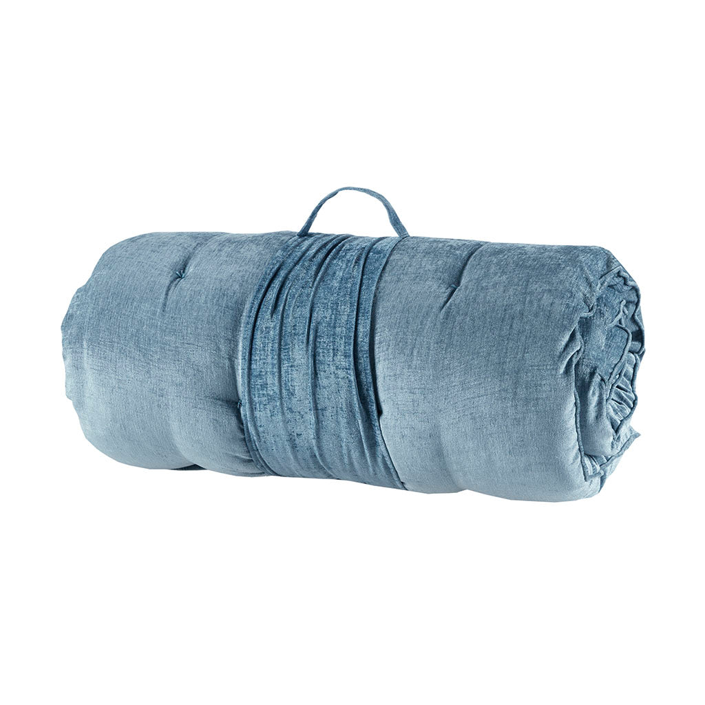 Poly Chenille Lounge Floor Pillow Cushion Aqua 27" x 74"