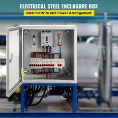 NEMA Steel Enclosure, 12 x 12 x 8'' NEMA 4X Steel Electrical Box, IP66 Waterproof & Dustproof, Outdoor/Indoor Electrical Junction Box, with Mounting Plate