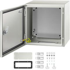 NEMA Steel Enclosure, 12 x 12 x 8'' NEMA 4X Steel Electrical Box, IP66 Waterproof & Dustproof, Outdoor/Indoor Electrical Junction Box, with Mounting Plate