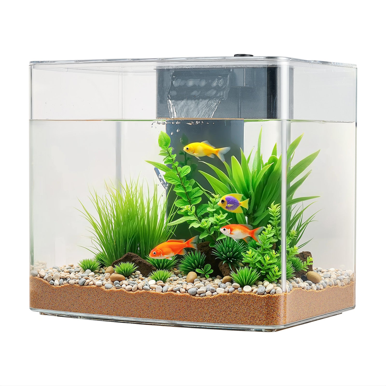 3.5 Gallon Fish Tank Aquarium Smart Arch Clear GPPS 3 Color Self Cleaning