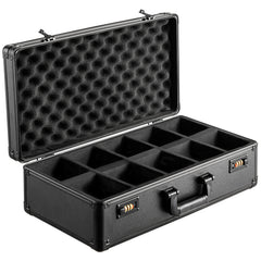 Graded Card Storage Box, 5 Slots, Graded Sports Cards Holder Carrying Case with Coded Lock Foam Dividers, for 162 PSA Graded Cards 115 BGS Cards 130 SGC Cards 585 Top Loaders or 999+ Loose Cards