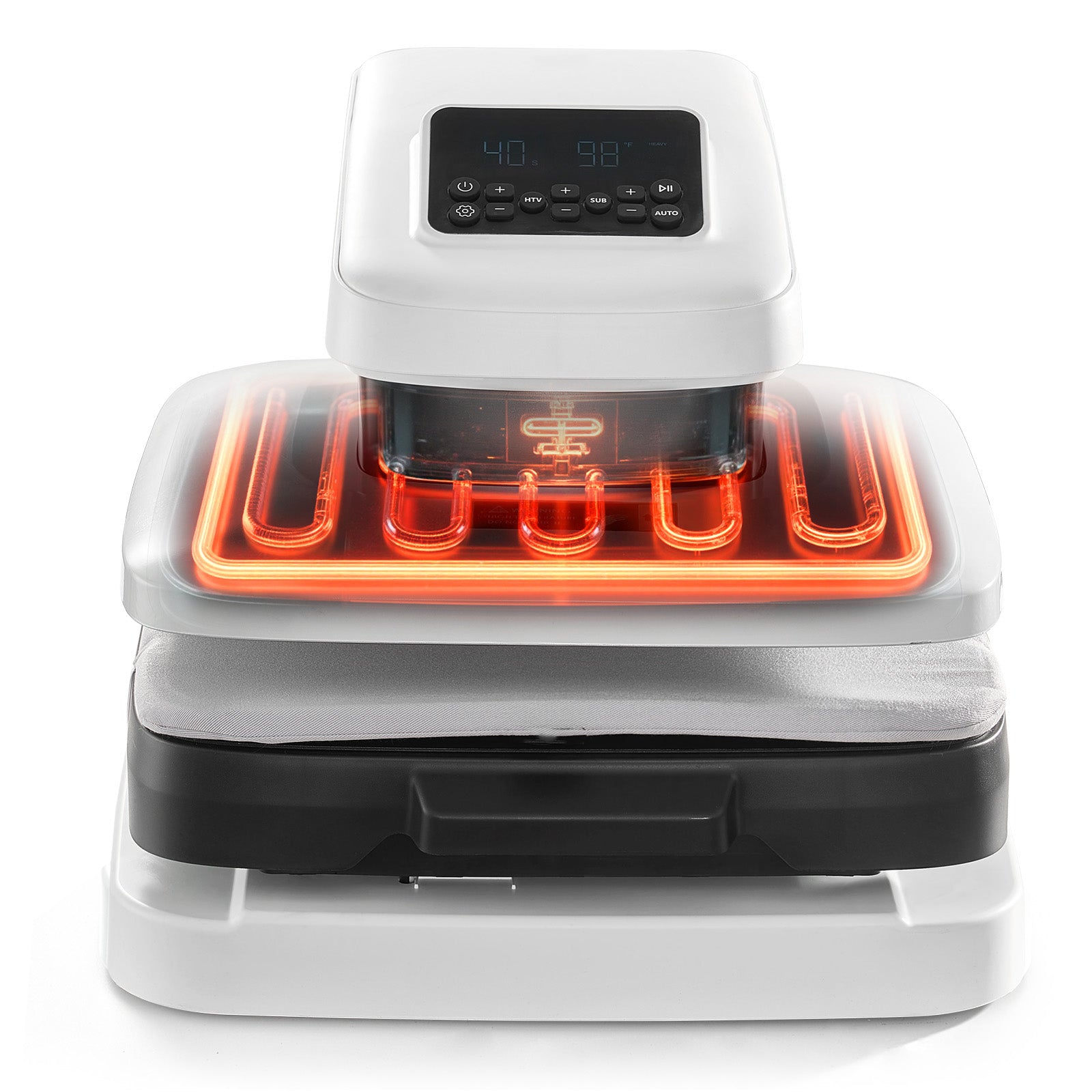 Auto Heat Press Machine T-Shirt Press Machine 15 x 15 in Heat Plate White