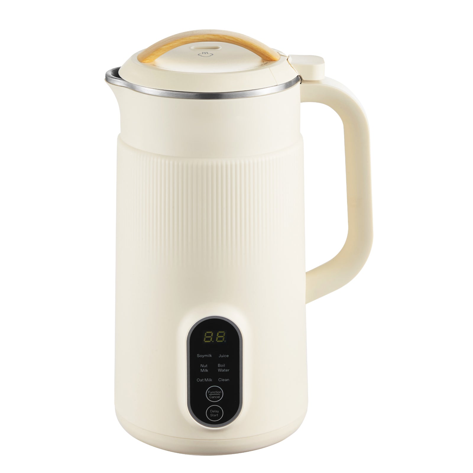 6-in-1 Nut Milk Maker, 20 oz Soy Milk Maker Machine with 6 Blades, for Homemade Oat, Nut, Soy, Juice, Plant-Based and Non Dairy Beverages with High-Temp Self-Cleaning, Boil Water, 12-Hour Delay