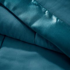 Lightweight Down Alternative Blanket with Satin Trim Teal King