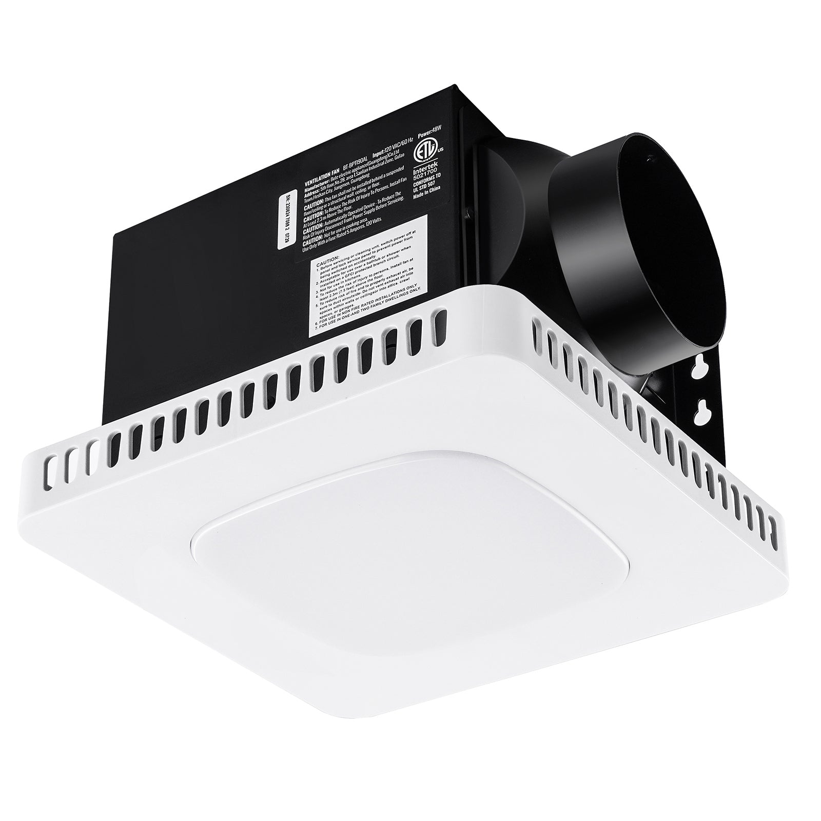 Bathroom Exhaust Fan, 80 CFM High-Efficiency Ventilation, 1.5sones Low Noise Operation All-Copper Motor, Energy-Saving Bathroom Ceiling Fan, Need For Attic Access, For Various Ceilings