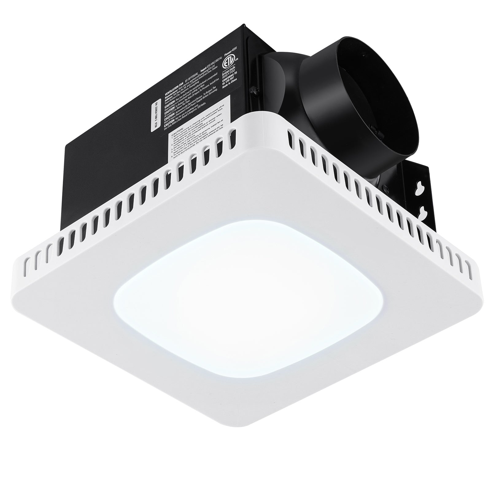 Bathroom Exhaust Fan, 80 CFM High-Efficiency Ventilation, 1.5sones Low Noise Operation All-Copper Motor, Energy-Saving Bathroom Ceiling Fan, Need For Attic Access, For Various Ceilings