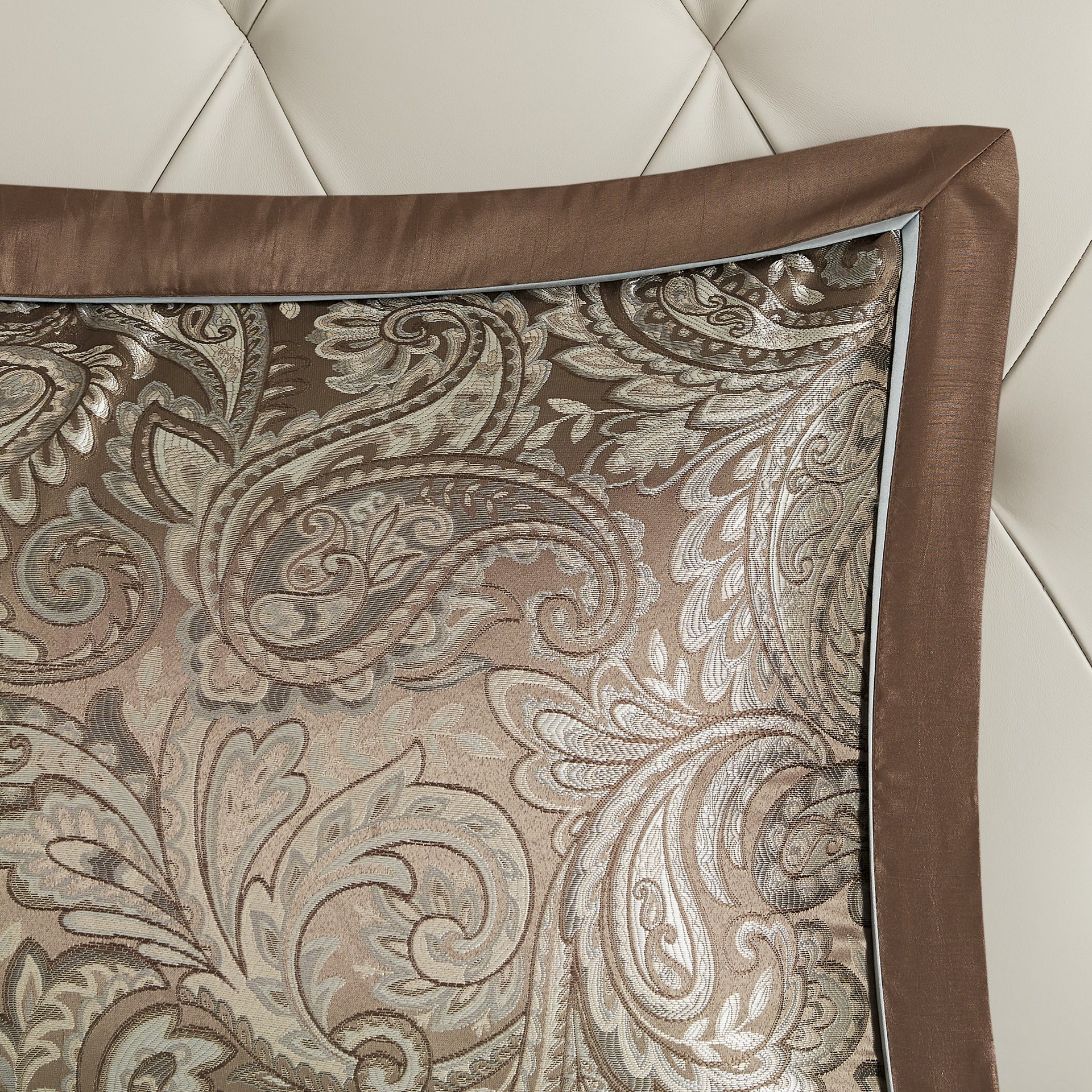 12 Piece Comforter Set with Cotton Bed Sheets Blue/Brown King