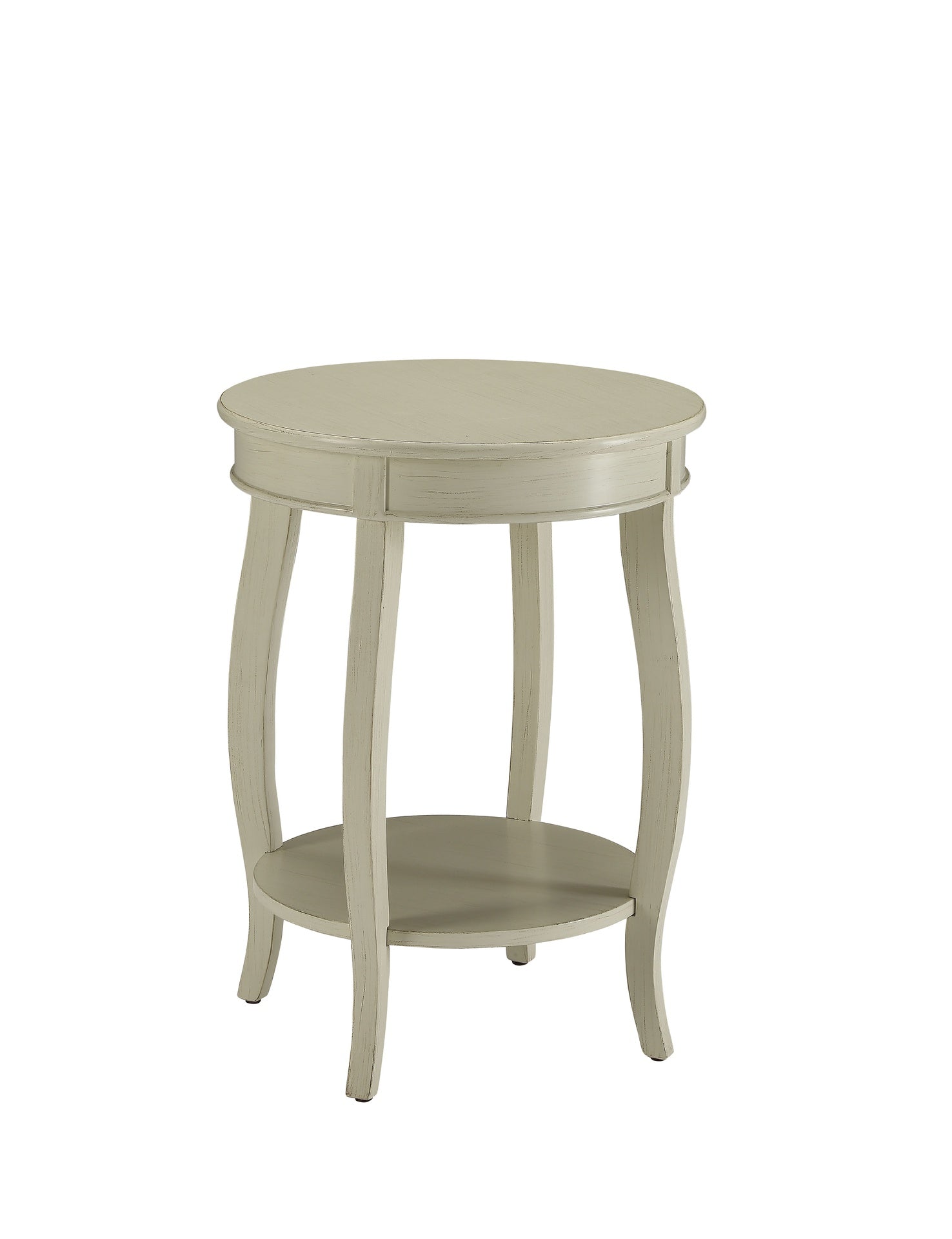 Aberta Antique White Finish Accent Table