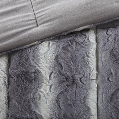 Full/Queen 4PC Faux Fur Comforter Set