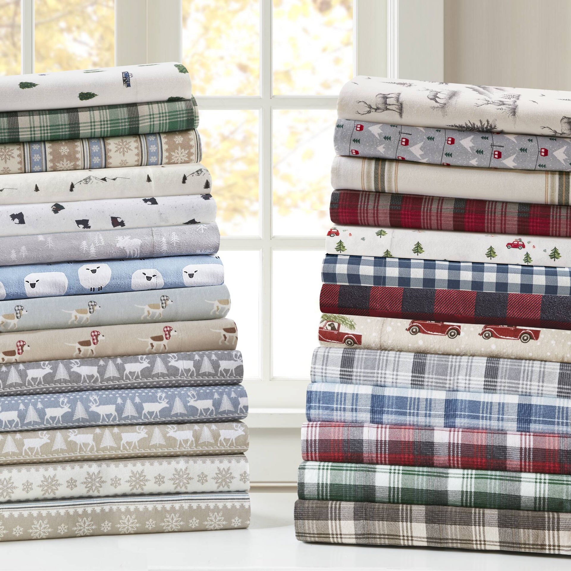 3 PCS Twin Sheet Set Green Trees & Trucks