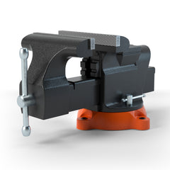 6" Bench Vise w/ Anvil 360°Swivel Locking Base Heavy Duty Ductile Iron