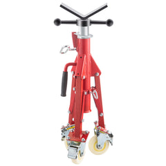 Pipe Stand, Pipe Jack Stand, V Head Pipe Stand Adjustable Height 28-52 Inch, Pipe Jack Stands with Casters 882 LB, Folding Portable Pipe Stands 1/8 to 12 Inch Pipe Supporting, Steel Jack Stand