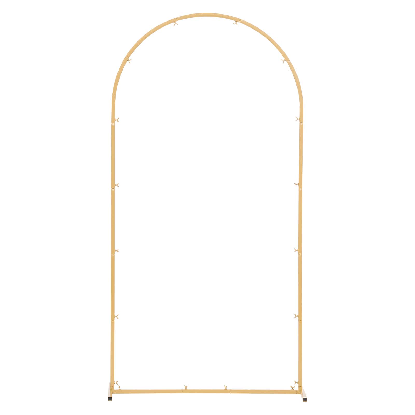 Arch Backdrop Stand, 6.6 x 3.3 ft, Stable Structure, Easy Assembly, 1 Piece Gold Metal Arch Backdrop Stand for Wedding, Birthday Party, Graduation, Holiday Celebration, and Ceremony Decoration
