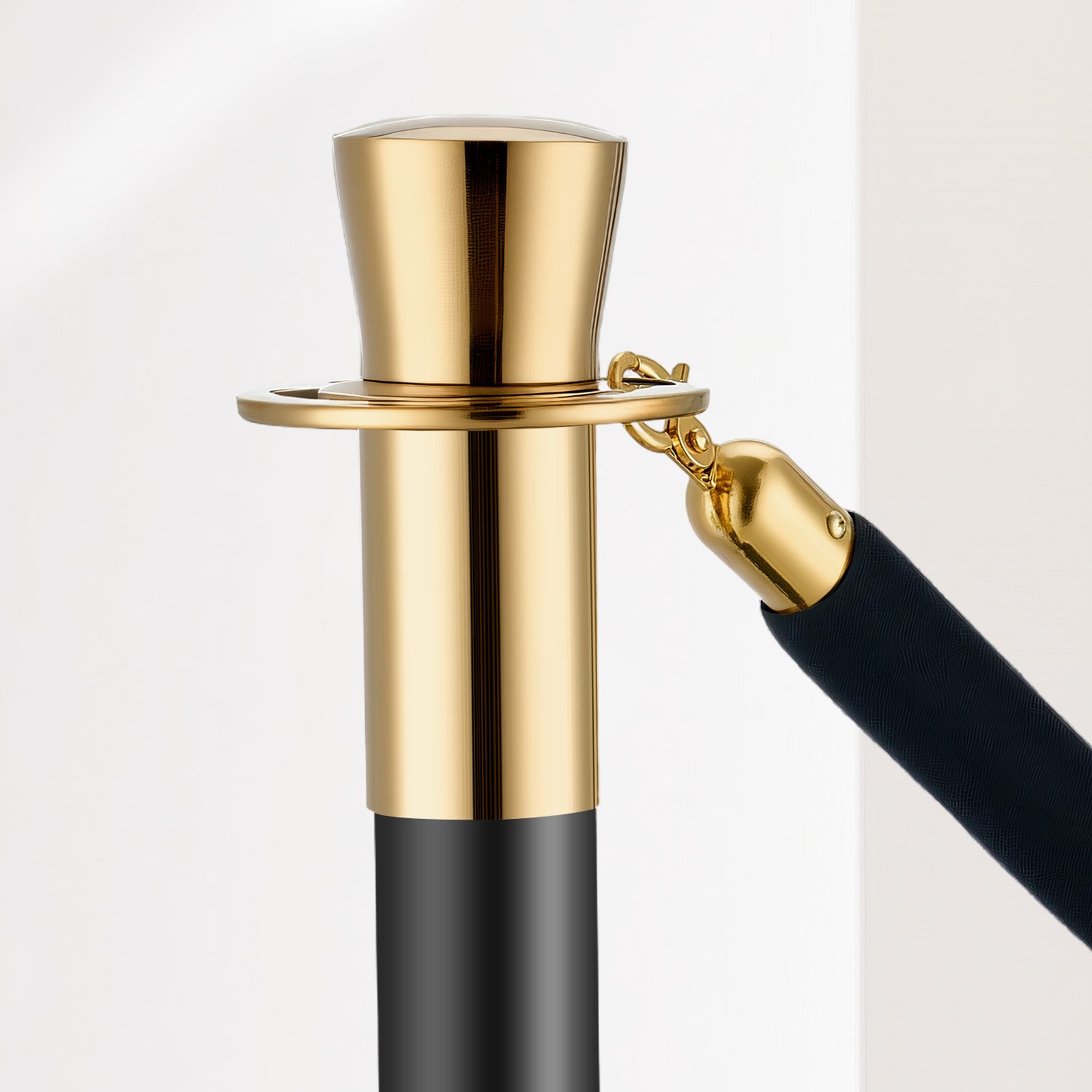 Stanchions and Velvet Ropes, 6 Pcs Crowd Control Barriers with 4 Black Velvet Ropes, Stainless Steel Stanchion Post Queue with Sand Injection Hollow Base for Theater, Wedding, Party Supplies