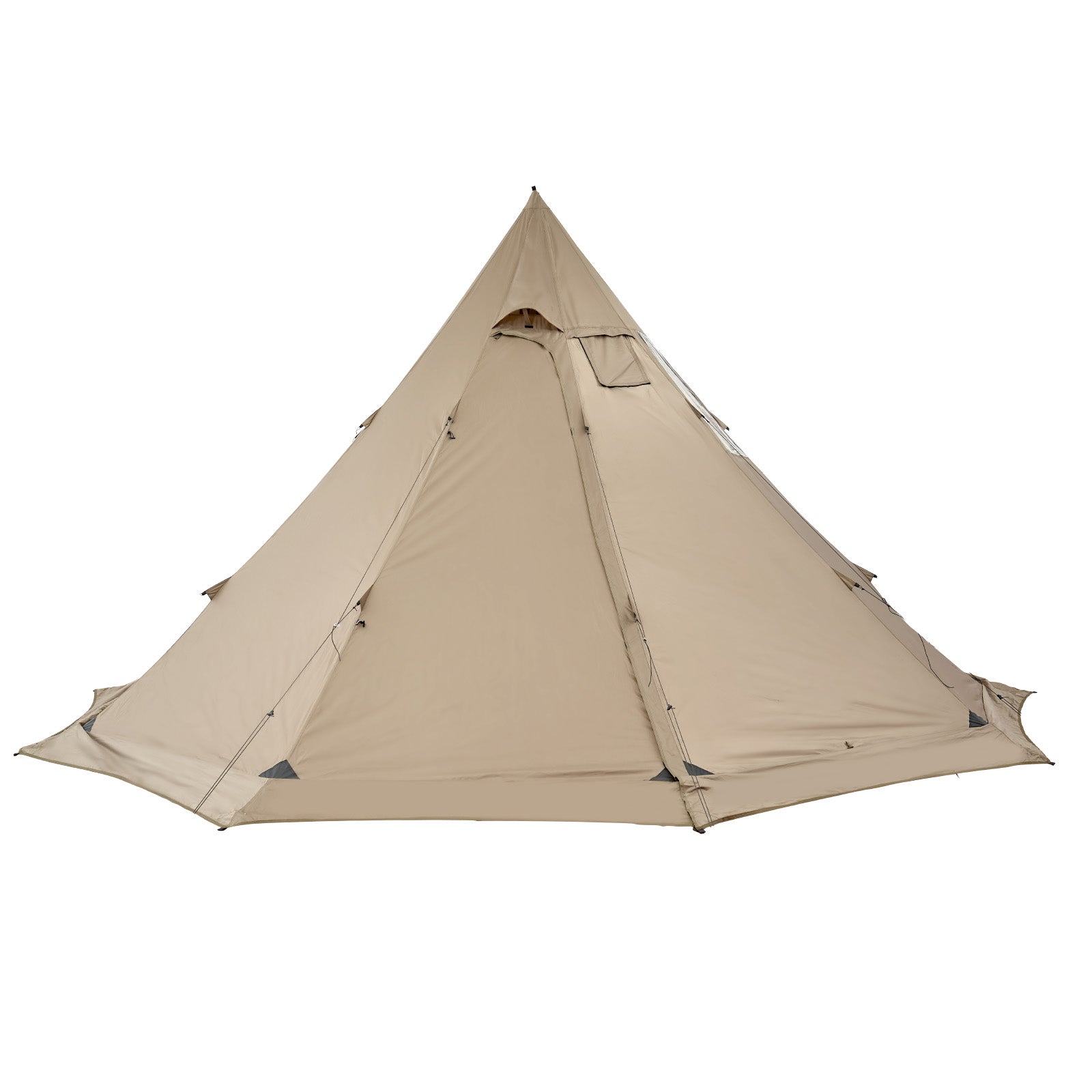 Hot Tent for 4-6 Persons, Portable Winter Tipi Tent with Stove Jack, Waterproof Canvas Camping Tents, Lightweight 4 Season Shelter Tents for Hiking Fishing Backpacking, L Size
