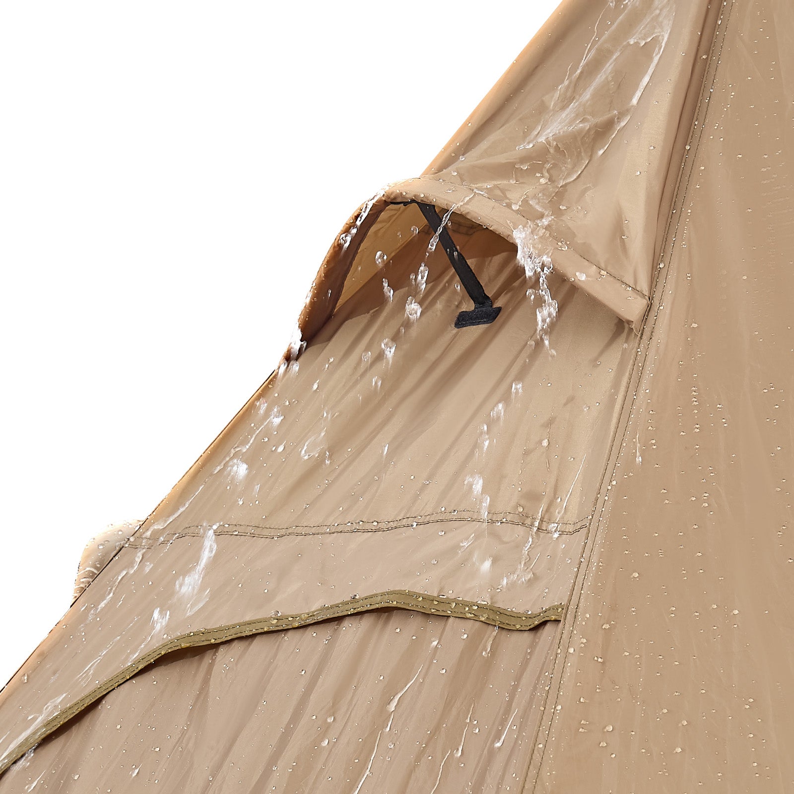 Hot Tent for 4-6 Persons, Portable Winter Tipi Tent with Stove Jack, Waterproof Canvas Camping Tents, Lightweight 4 Season Shelter Tents for Hiking Fishing Backpacking, L Size