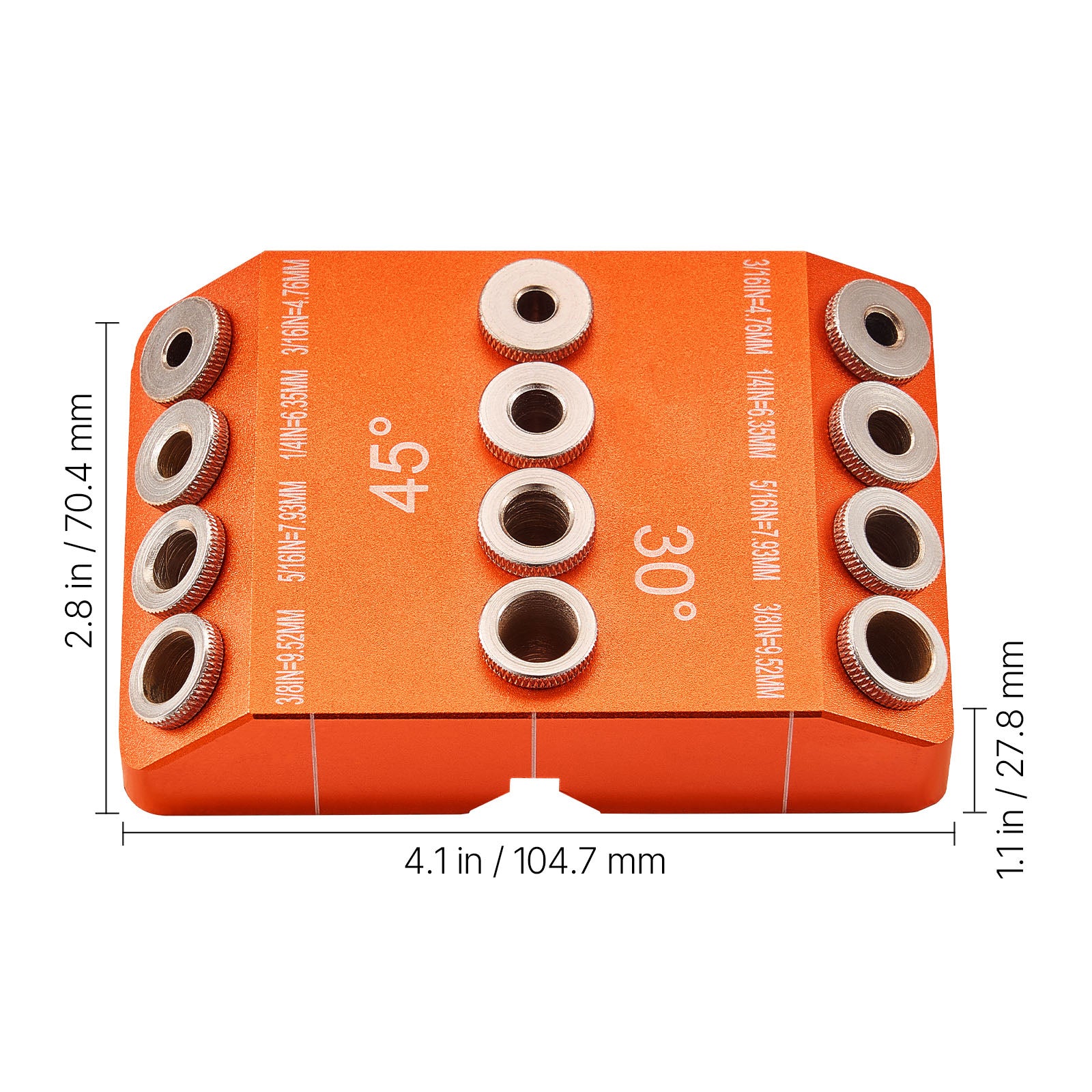 Drill Guide 30/45/90 Degree Angle 4 Sizes Portable Precision Drilling Guide Jig