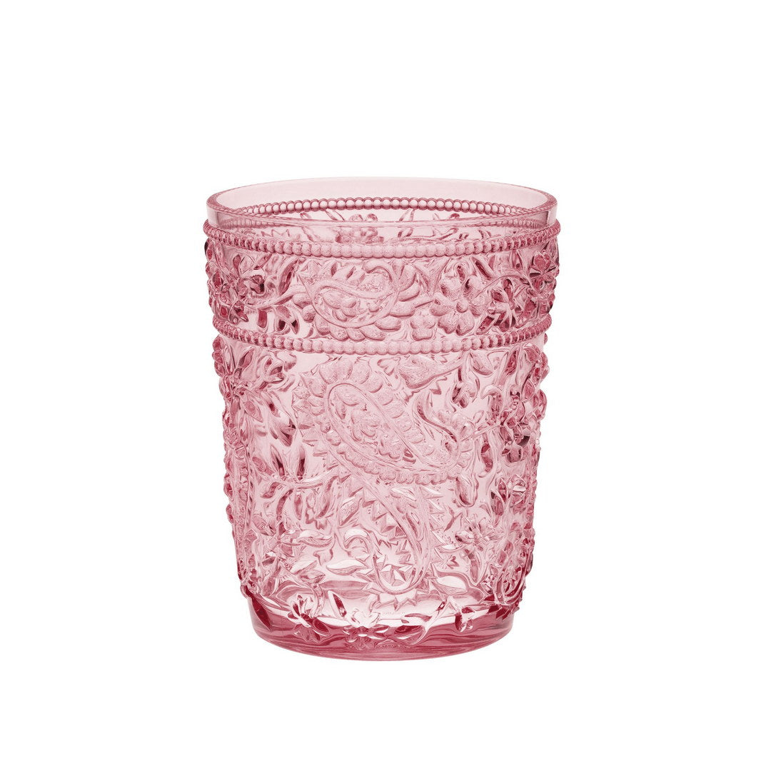 Paisley Acrylic Glasses Drinking Set of 4 DOF (13oz), Plastic Drinking Glasses, BPA Free Cocktail Glasses, Drinkware Set, Drinking Water Glasses