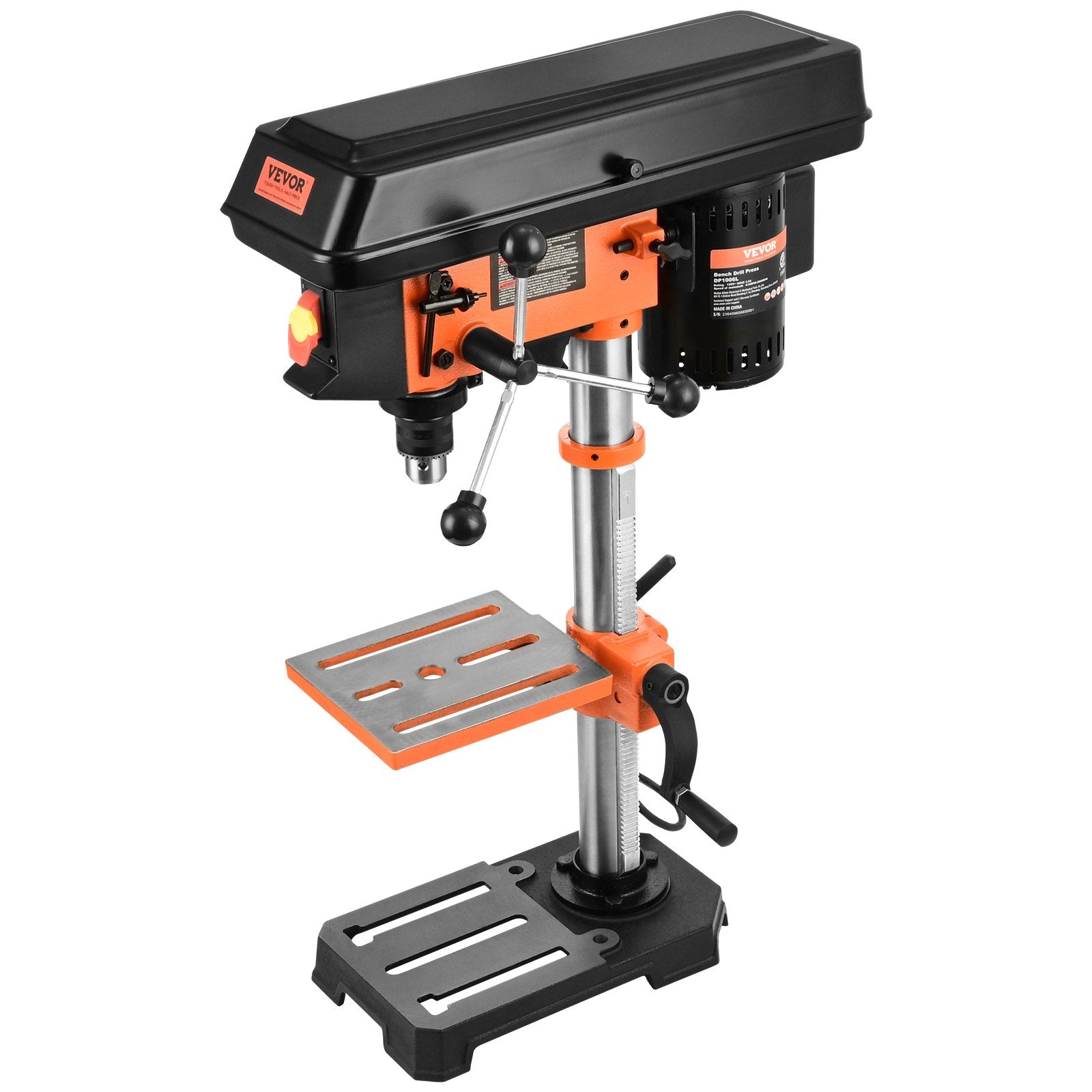 10'' 5-Speed Benchtop Drill Press Cast Iron Drill Press 3.2A 610-2800RPM