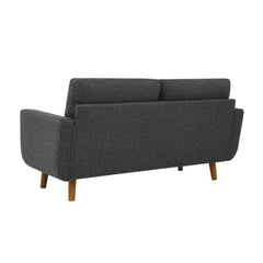 67.7" Wide Mid-Century Modern Upholstered Tufted Loveseat Sofa With Wooden Legs