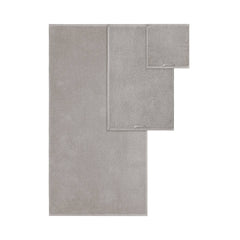 6-Piece 100% Cotton Quick Dry Diagonal Ribbed 6pcs Towel Set, Grey