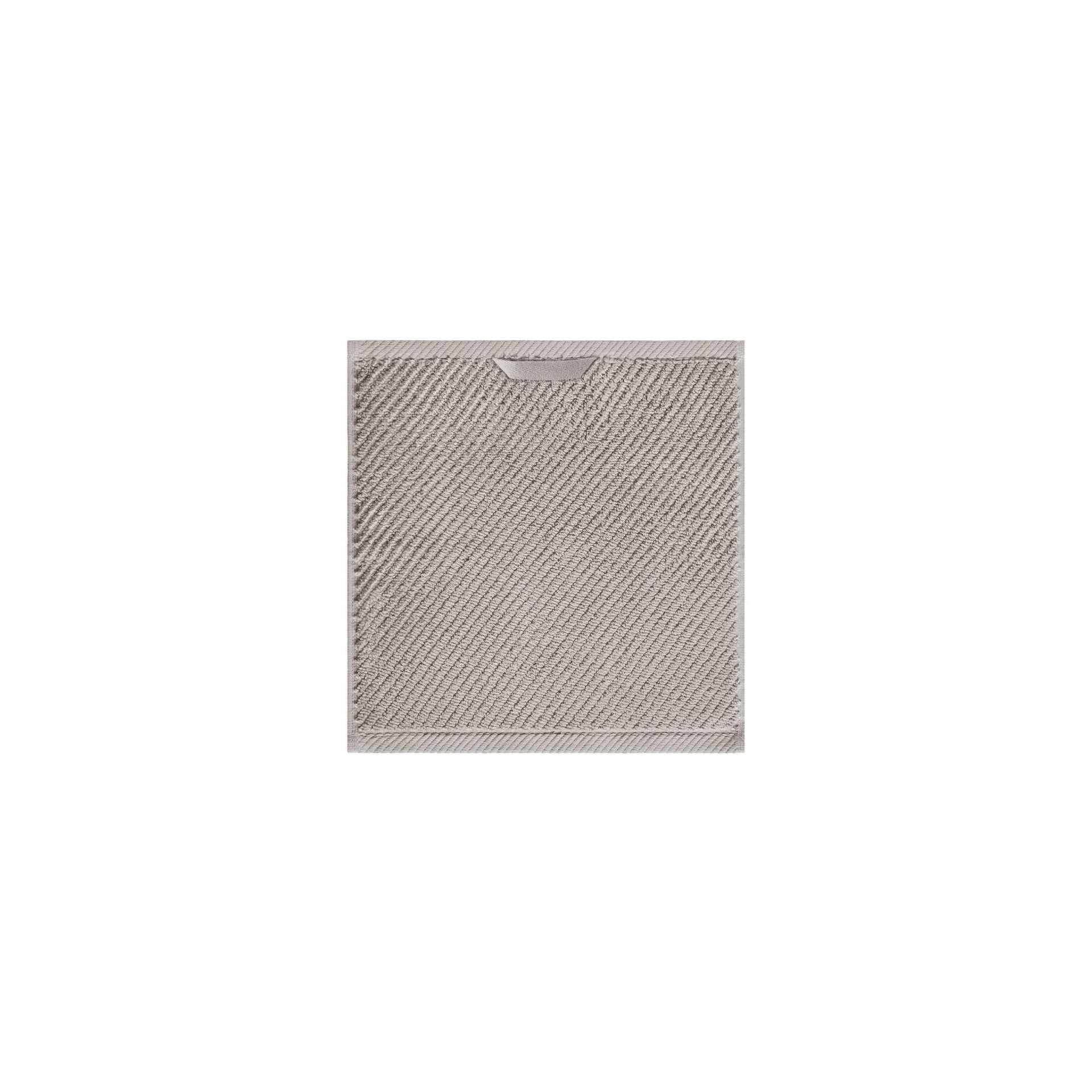 6-Piece 100% Cotton Quick Dry Diagonal Ribbed 6pcs Towel Set, Grey