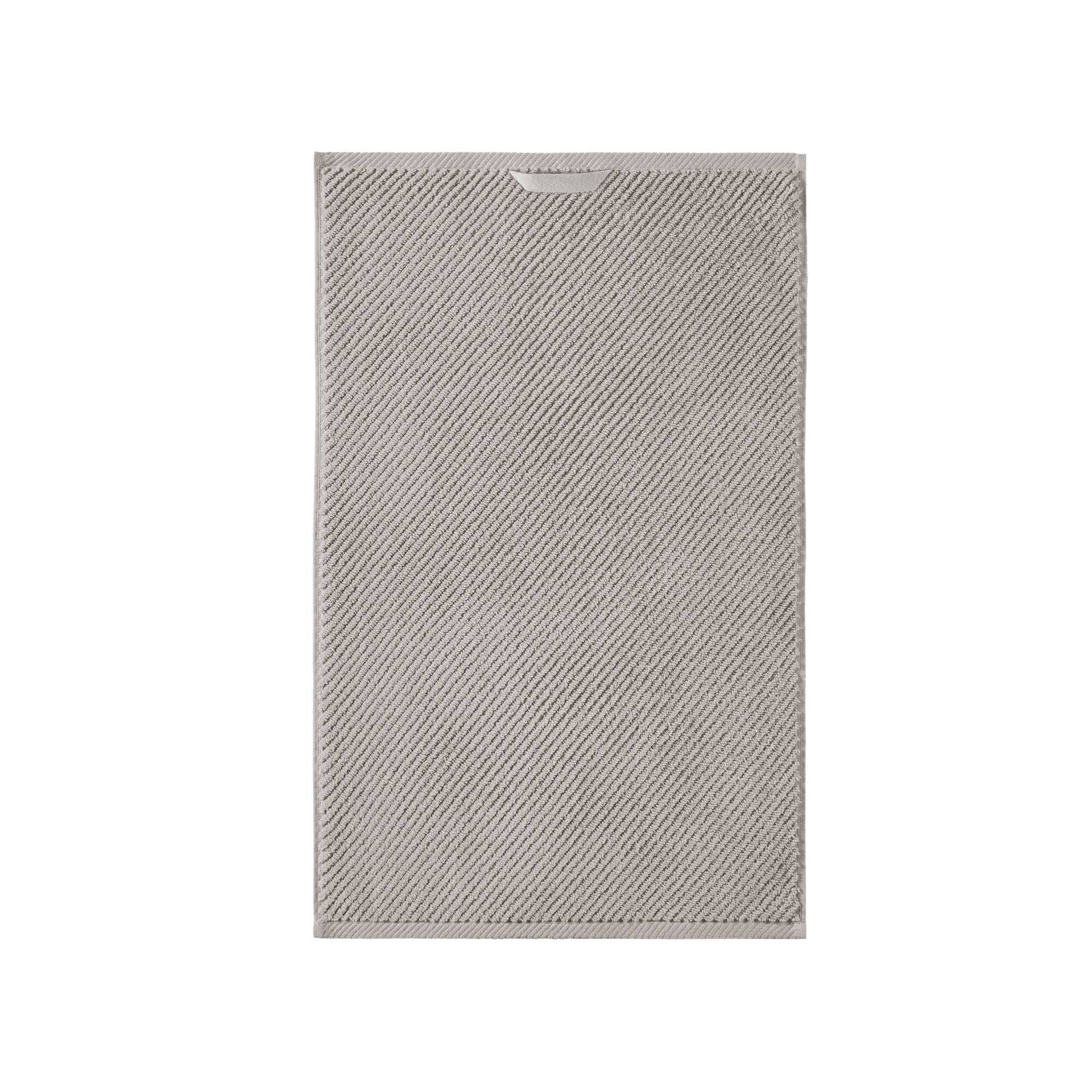 6-Piece 100% Cotton Quick Dry Diagonal Ribbed 6pcs Towel Set, Grey