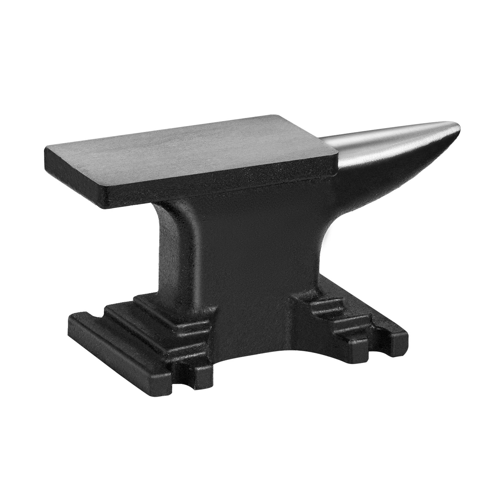Single Horn Anvil, High Hardness Rugged Round Horn Anvil Blacksmith,8.8Lbs Cast Steel Anvil,Compact Design and Stable Base, Forge Tools and Equipment, Metalsmith Tool for Bending and Shaping
