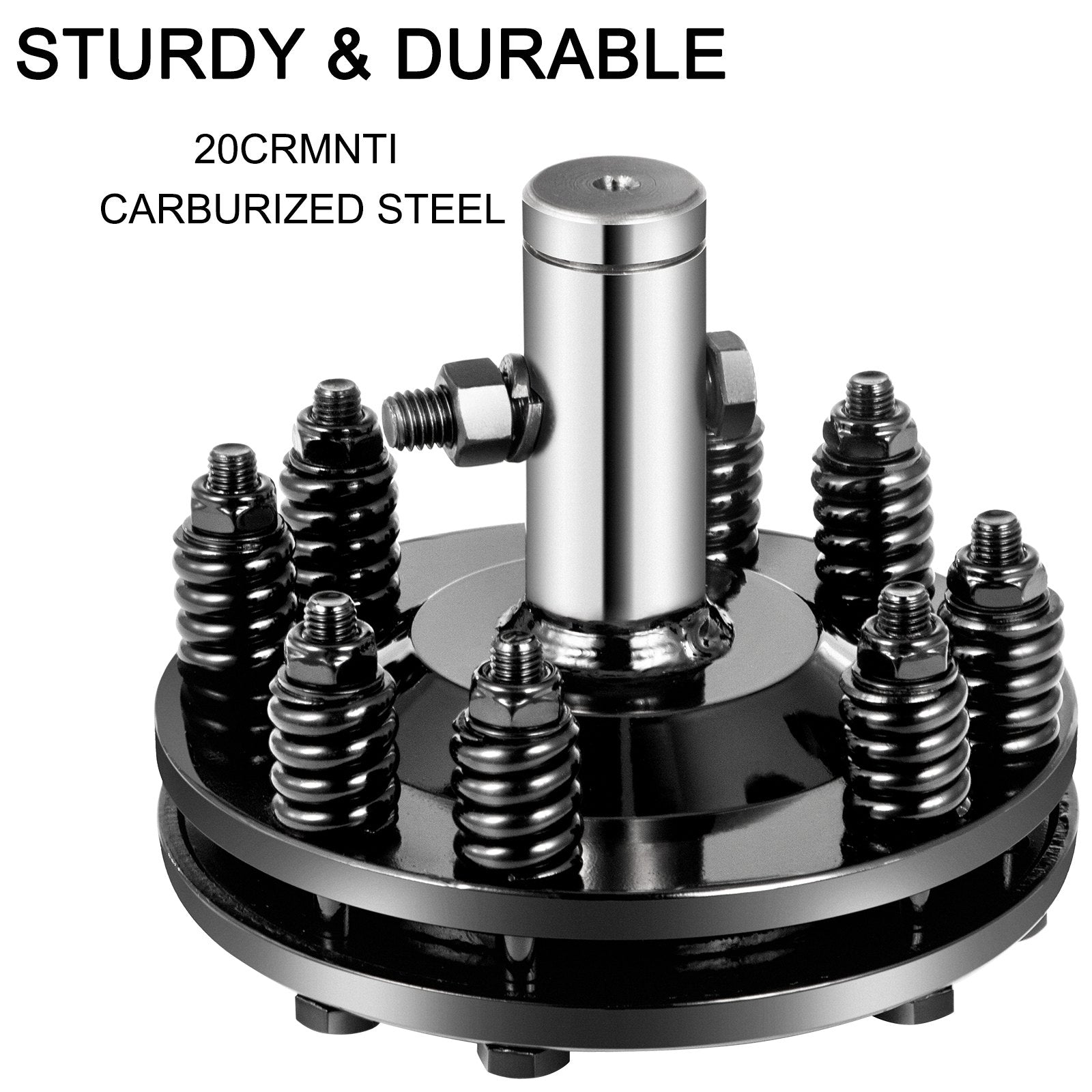 Slip Clutch, 1 3/8" PTO Slip Clutch, Smooth Round Ends PTO Friction Clutch, Carburized Steel Tractor Slip Clutch, Adjustable Rotary Cutter Slip Clutch, Black Brush Hog Slip Clutch for PTO Shaft