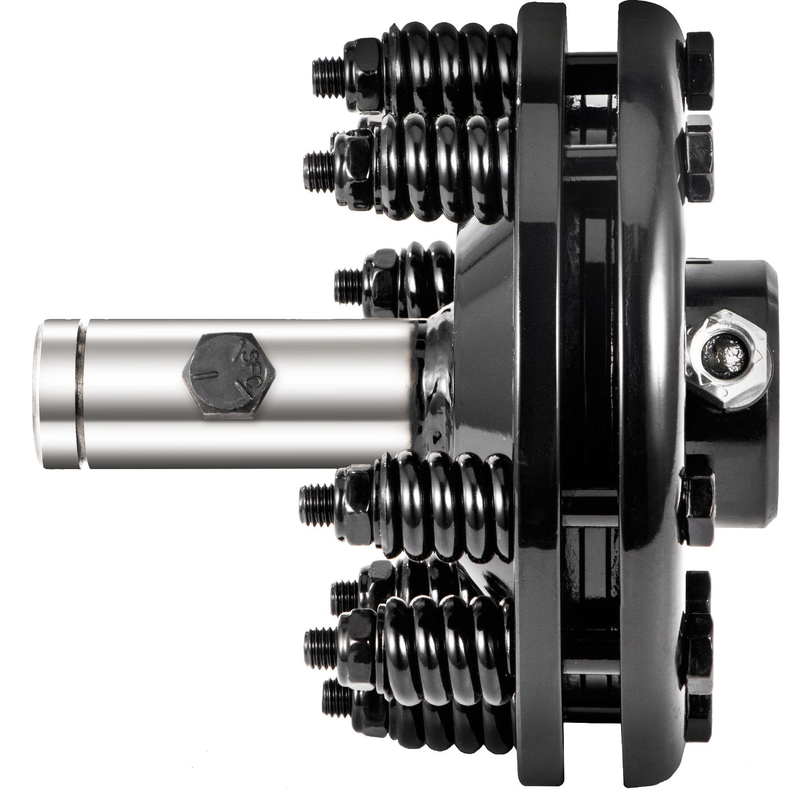 Slip Clutch, 1 3/8" PTO Slip Clutch, Smooth Round Ends PTO Friction Clutch, Carburized Steel Tractor Slip Clutch, Adjustable Rotary Cutter Slip Clutch, Black Brush Hog Slip Clutch for PTO Shaft