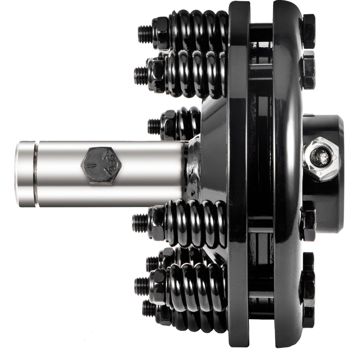Slip Clutch, 1 3/8" PTO Slip Clutch, Smooth Round Ends PTO Friction Clutch, Carburized Steel Tractor Slip Clutch, Adjustable Rotary Cutter Slip Clutch, Black Brush Hog Slip Clutch for PTO Shaft
