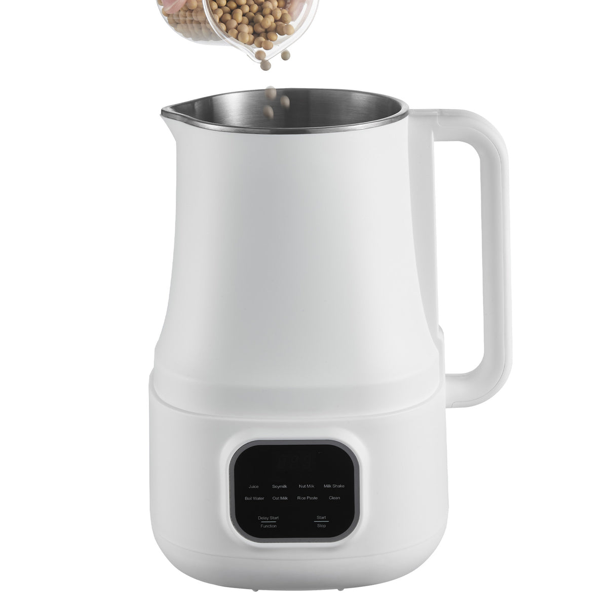 8-in-1 Nut Milk Maker, 34 oz Soy Milk Maker with 200W Blending, for Homemade Oat, Nut, Soy, Juice, Milkshake, Rice Cereal, Plant-Based Beverages with Self-Cleaning, Boil Water, 12-Hour Delay