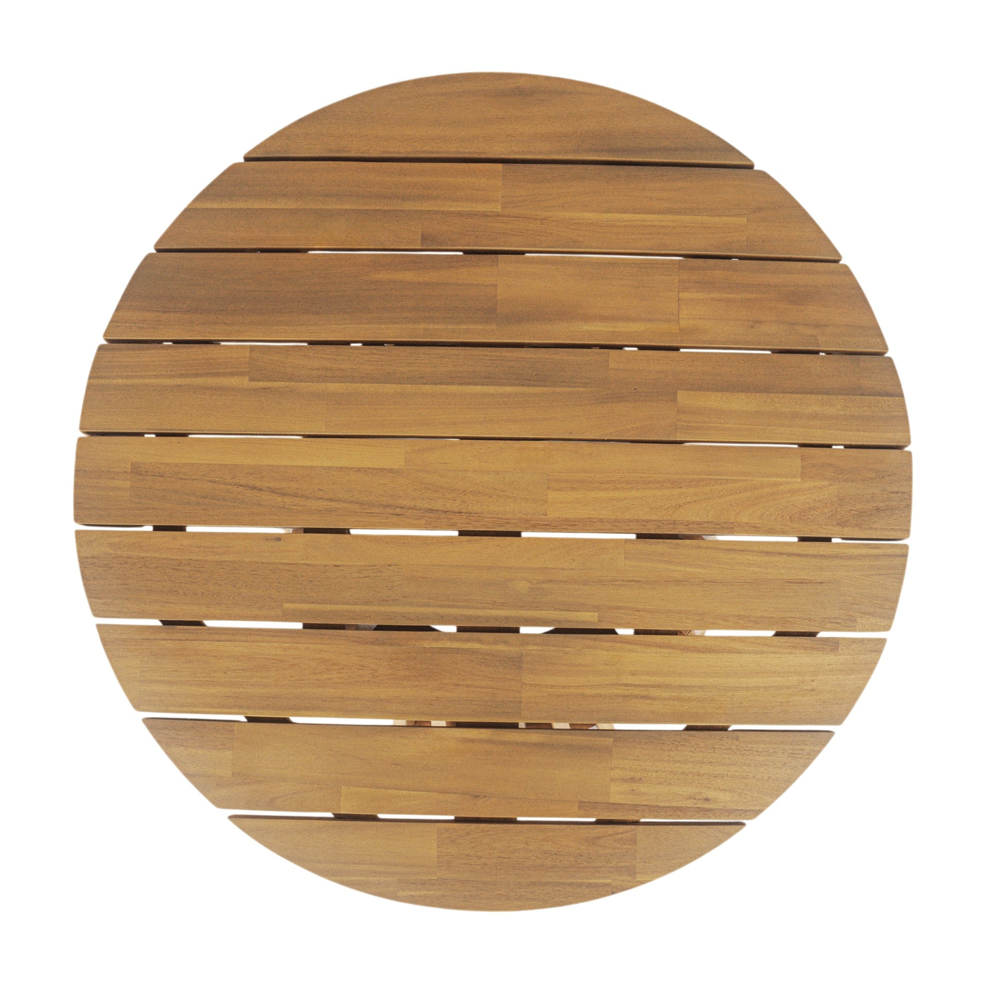 Outdoor Acacia Wood Patio Coffee Table, Round Coffee Table for Backyard, Lawn, Balcony,Teak Finish